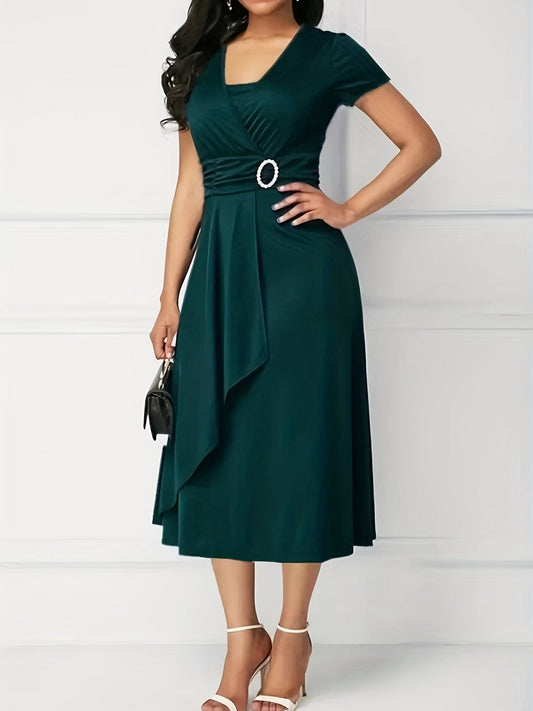 MsDressly Maxi Dresses Elegant Rhinestone-Adorned Asymmetrical Hem Tie Waist Maxi Dress DRE231012108DGNS(4)