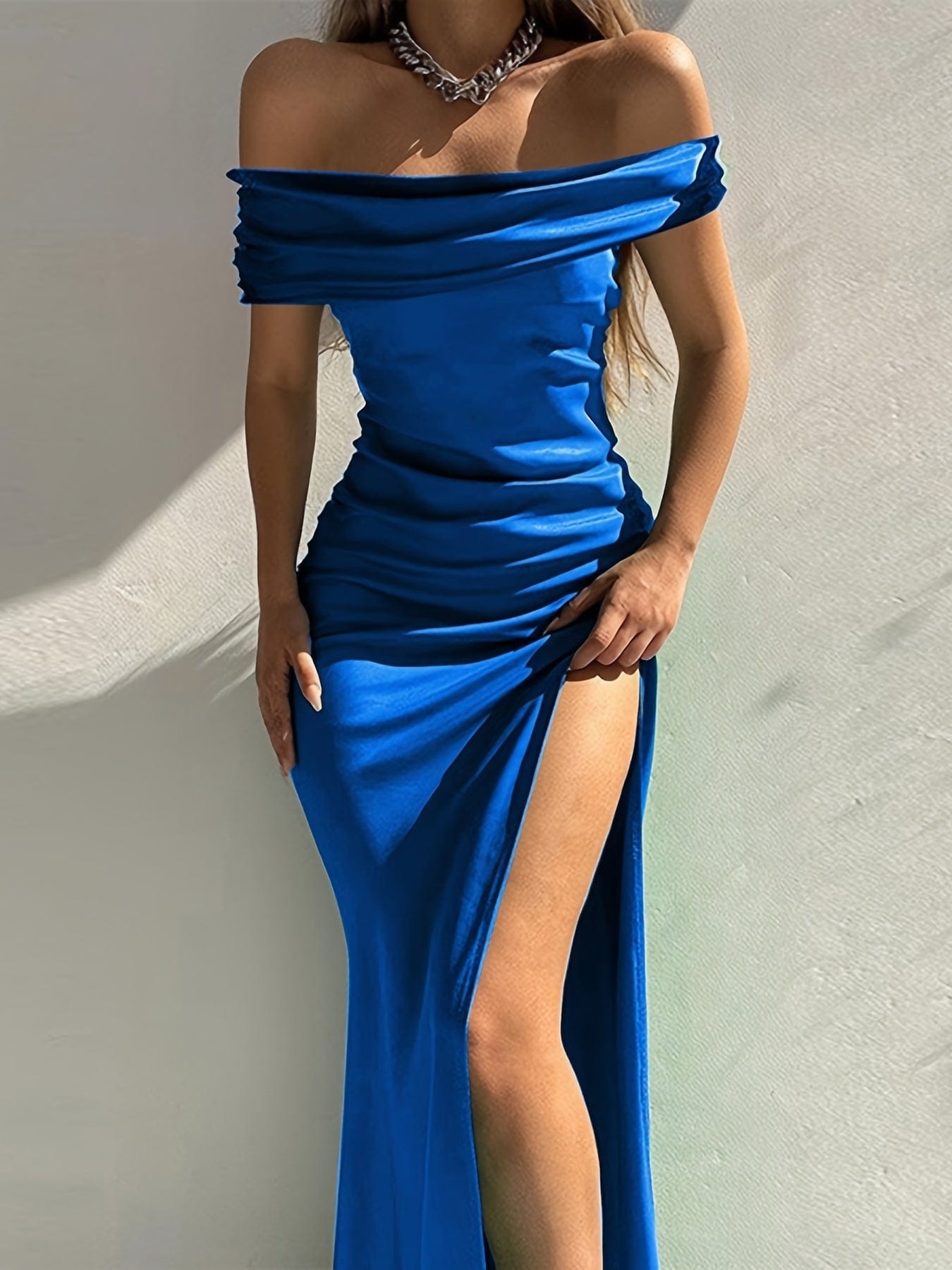 MsDressly Maxi Dresses Elegant Solid Off-Shoulder Slit Evening Maxi Dress DRE231012102BLUS(4)