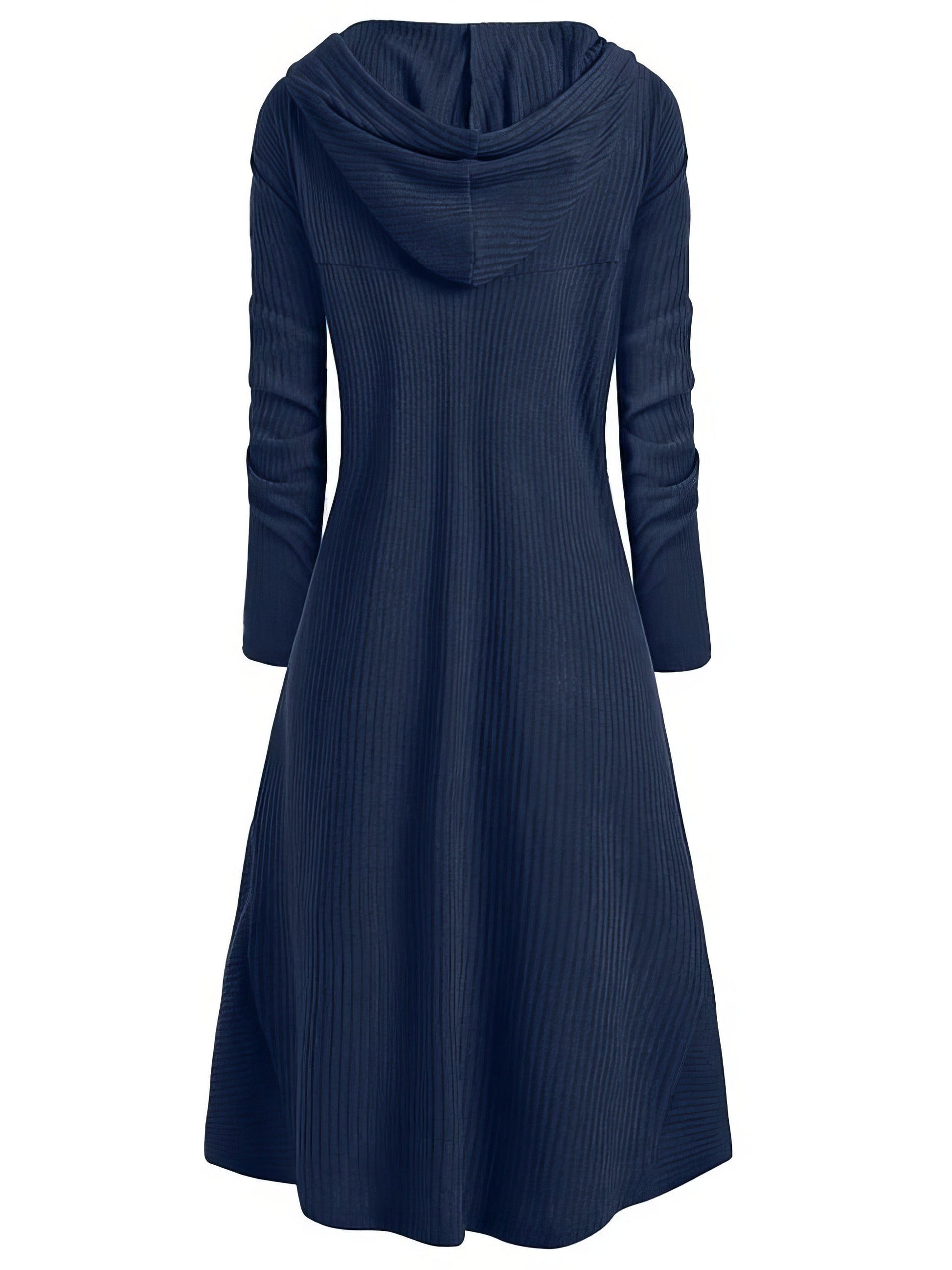 MsDressly Maxi Dresses Night Knight Pullover Hooded Coat Dress