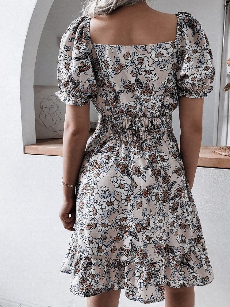 MsDressly Mini Dresses New Sweet Casual Ruffle Short-Sleeved Mini Dress