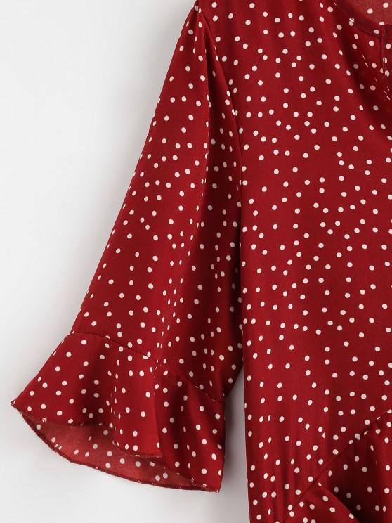 Mini Polka Dot Ruffled Dress - LuckyFash™