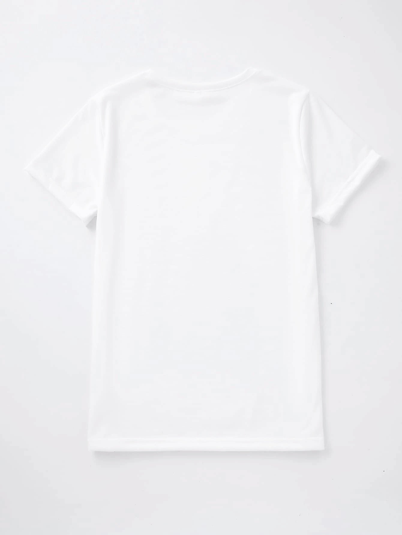 Casual Heart Print Crew Neck Loose Short Sleeve Sports T-Shirt