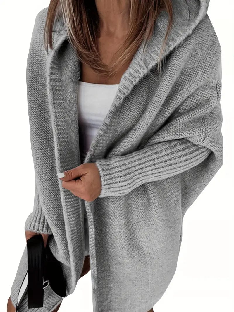 Cozy Oversized Loose Long Sleeve Hooded Knitted Cardigan