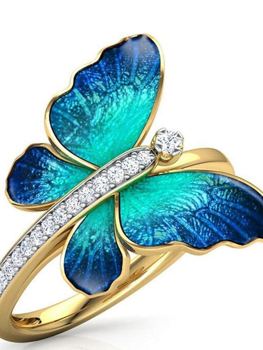 For Women's 1pc Ring Holiday Date Alloy Classic Butterfly MS2311545211S Golden / S