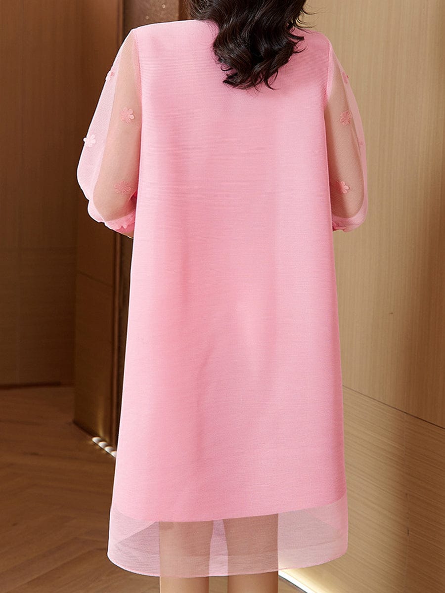 Temperament Commuting Slimming Loose Button Mini Dress