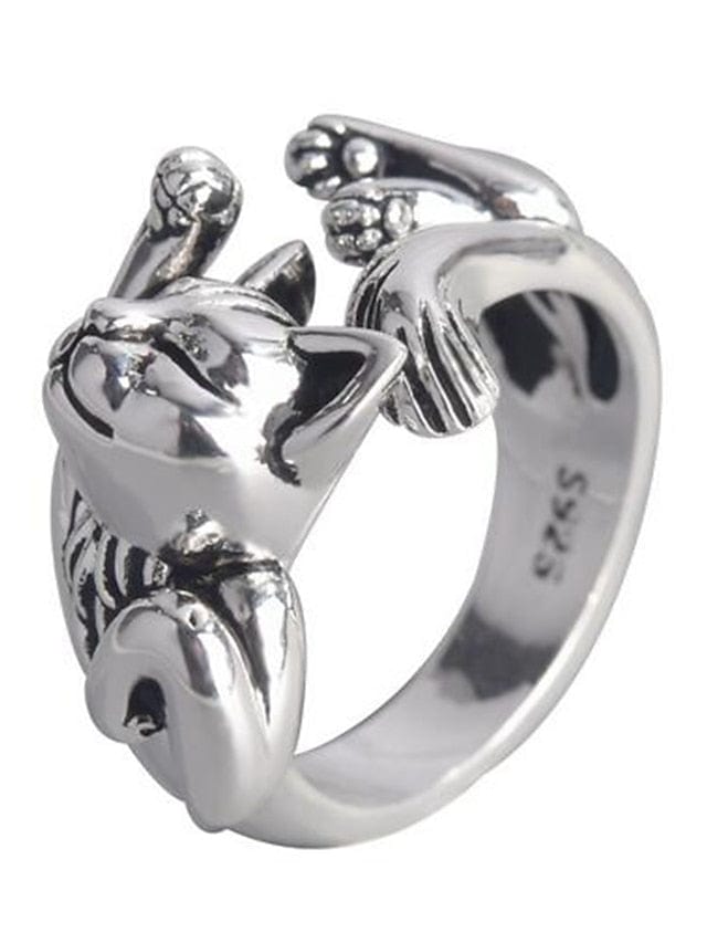 Women's 1pc Adjustable Ring For Men's Street Date Alloy Classic Cat