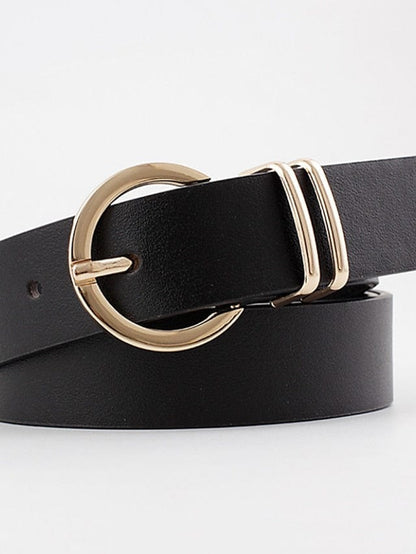 Women's Unisex Pu Buckle Belt Pu Leather Prong Buckle D-ring Casual Classic Party Daily Black Pink Brown Beige MS2311544911S Black / S