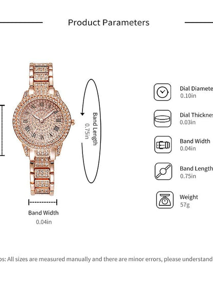 Women's Diamond Women Watches Gold Watch Ladies Wrist Watches Luxury Brand Rhinestone Bracelet Watches Female Relogio