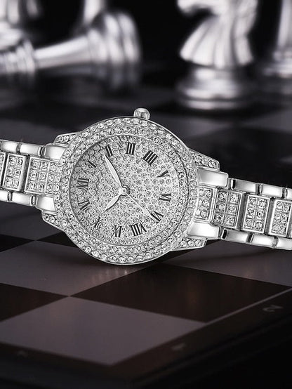 Women's Diamond Women Watches Gold Watch Ladies Wrist Watches Luxury Brand Rhinestone Bracelet Watches Female Relogio