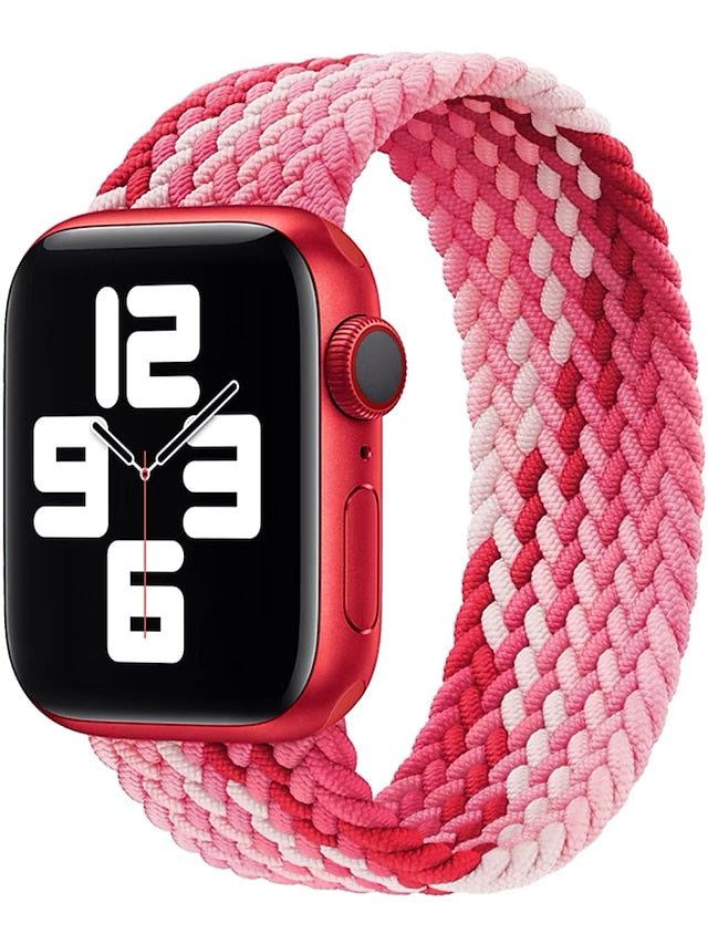 Solo Loop Compatible with Apple Watch Band 38mm 40mm 41mm 42mm 44mm 45mm 49mm Braided Elastic Stretchy Fabric Nylon Strap Replacement Wristband for iwatch Series Ultra 8 7 6 5 4 3 2 1 SE - LuckyFash™