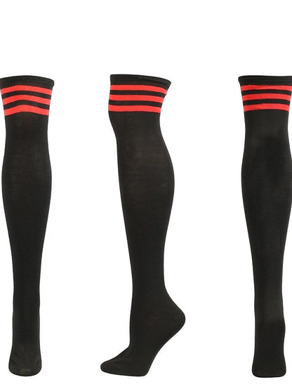 Women's Knee High Socks Party Daily Polyester Spandex Casual Classic Warm Cute 1 Pair
