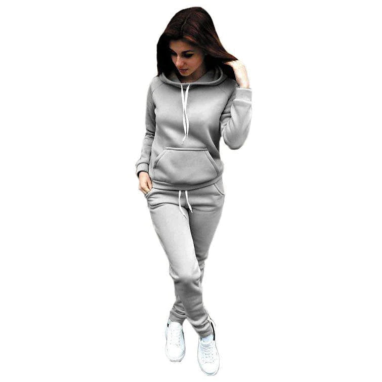 Women's Hoodie Tracksuit Pants Sets Solid Color Black Pink Red Drawstring Long Sleeve Sport Fitness Active Streetwear Hooded Regular Fit Fall & Winter