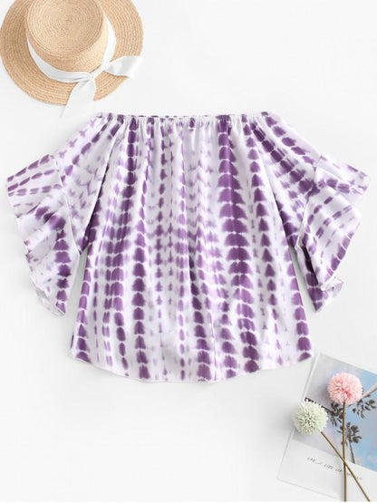 Off Shoulder Tie Dye Blouse - LuckyFash™