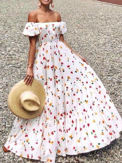 Off-the-shoulder Tube Top Long Dress for Women