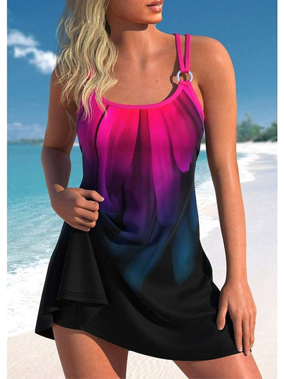 Women's Swimwear Tankini 2 Piece Normal Swimsuit 2 Piece Paisley Black Pink Blue Bathing Suits Sports Beach Wear Holiday