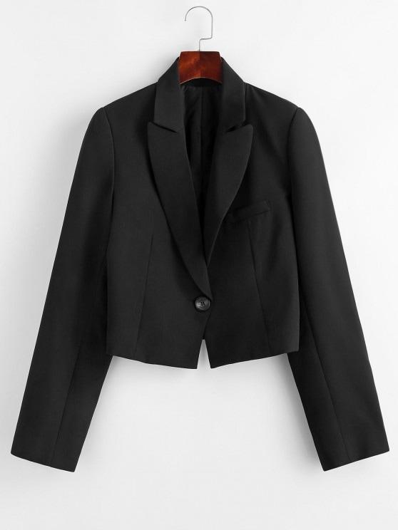 Padded Shoulder One Shoulder Lapel Blazer for Women