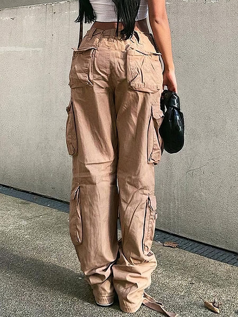 MsDressly Pants Street Hip Hop Style Denim Workwear Casual Pants