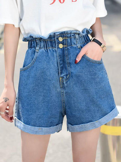 Paperbag Denim Shorts - LuckyFash™