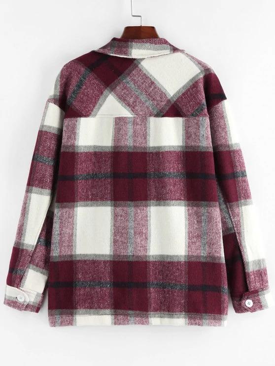 Plaid Pockets Coat - LuckyFash™