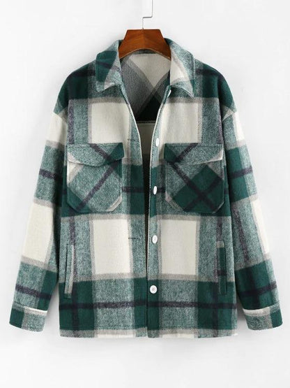 Plaid Pockets Coat - LuckyFash™