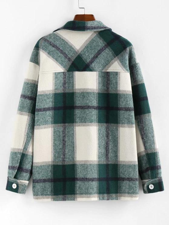 Plaid Pockets Coat - LuckyFash™