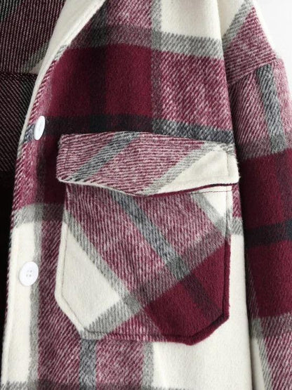 Plaid Pockets Coat - LuckyFash™