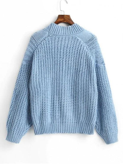 Plain Cable Knit Button Up Cardigan - LuckyFash™