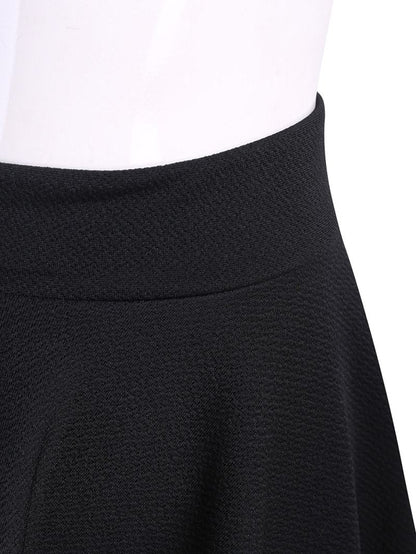Plus Elastic Waist Solid Skirt - LuckyFash™