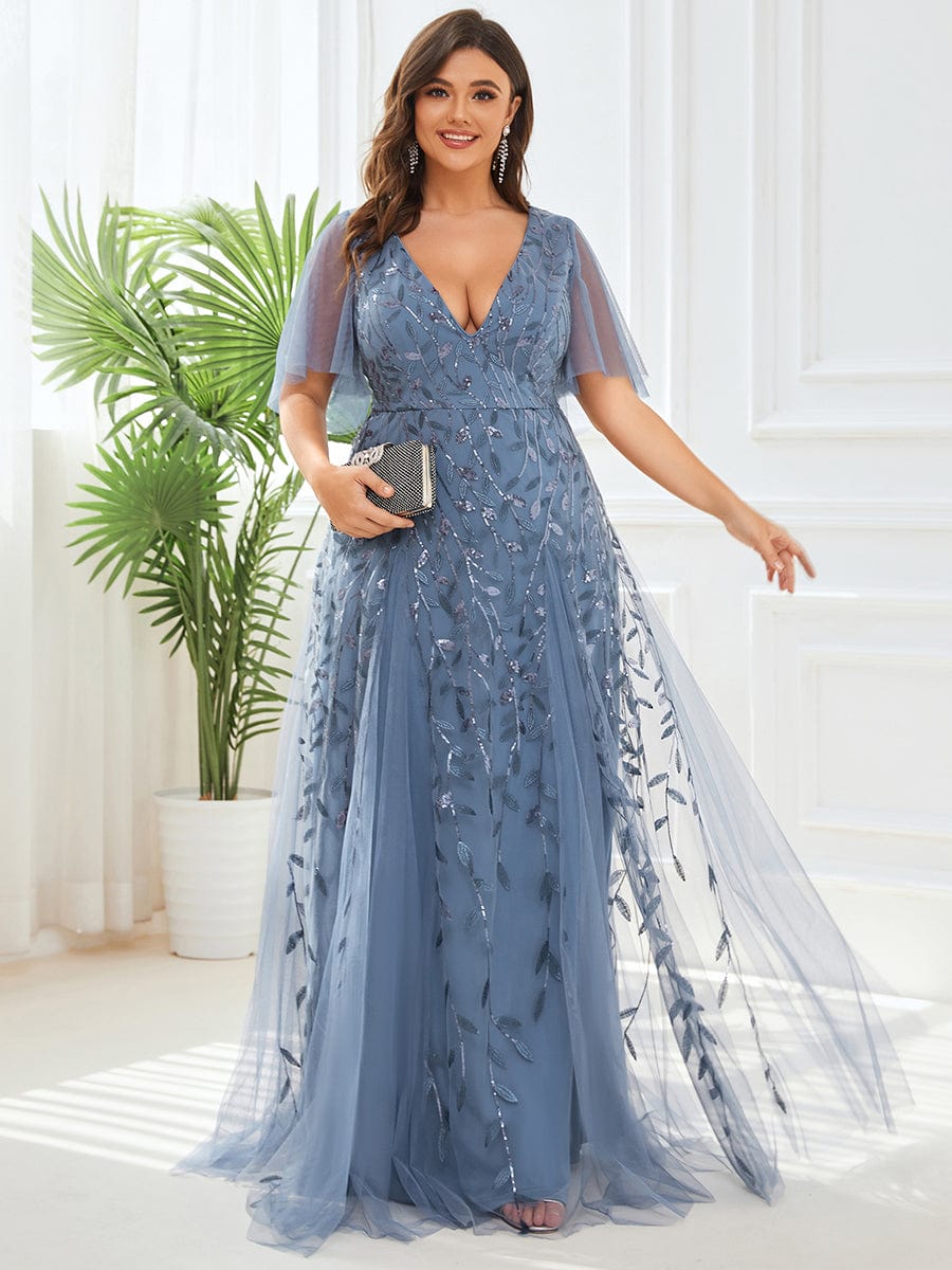 MsDresslyEP Plus Formal Dress Plus Size Floor Length Formal Evening Gowns for Weddings DRE230976701DNV16