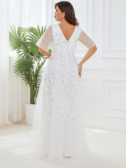 MsDresslyEP Plus Formal Dress Plus Size Floor Length Formal Evening Gowns for Weddings