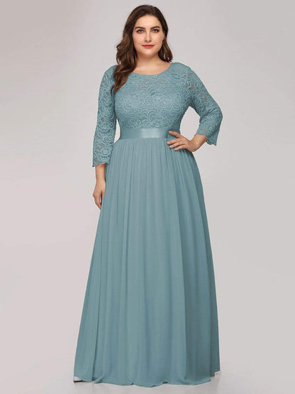 MsDresslyEP Plus Formal Dress Plus Size Long Lace Sleeve Formal Evening Gowns DRE230972343DBU16