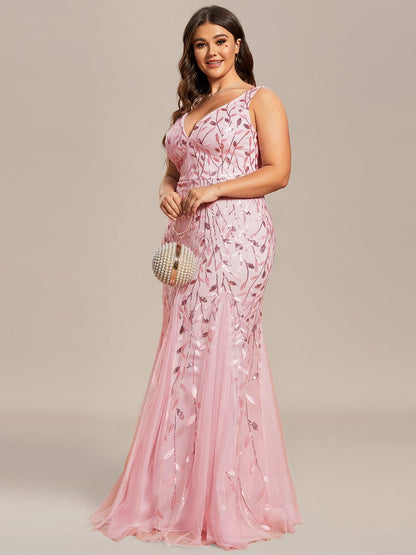MsDresslyEP Plus Formal Dress Plus Size Maxi Sequin Formal Dresses & Gowns