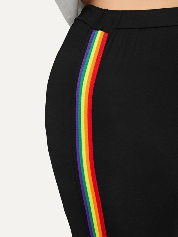 Plus Rainbow Striped Pants - LuckyFash™