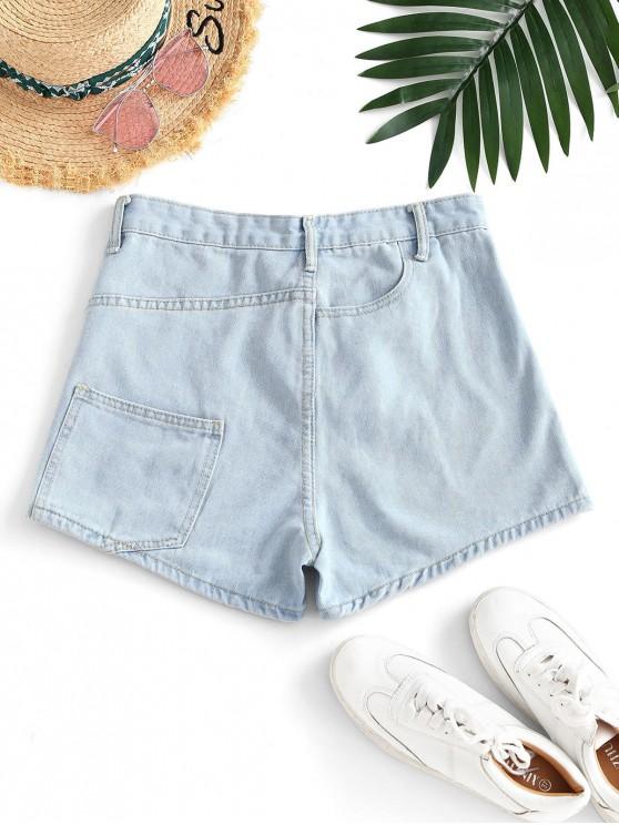 Pocket High Waisted Loose Denim Shorts - LuckyFash™