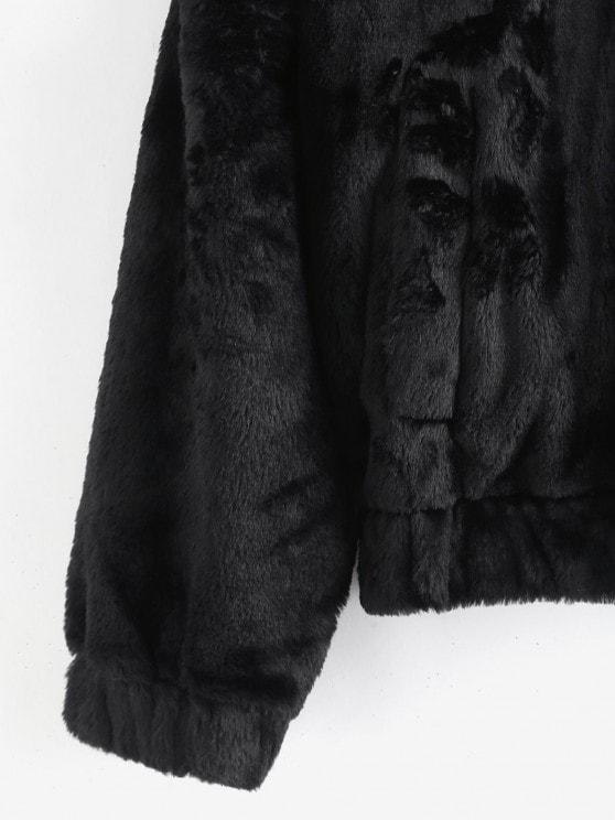 Pockets Fuzzy Faux Fur Hoodie Coat - LuckyFash™