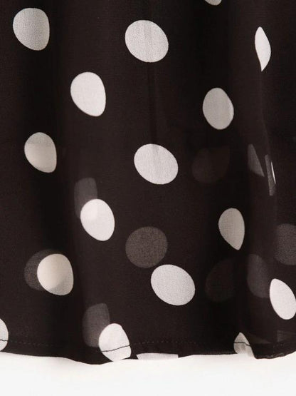 Puff Sleeve Polka Dot Smocked Milkmaid Dress - LuckyFash™