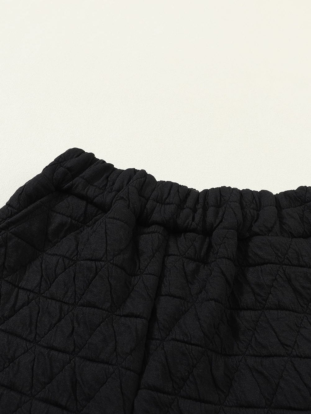 Quilted Black Pullover and Pants Set