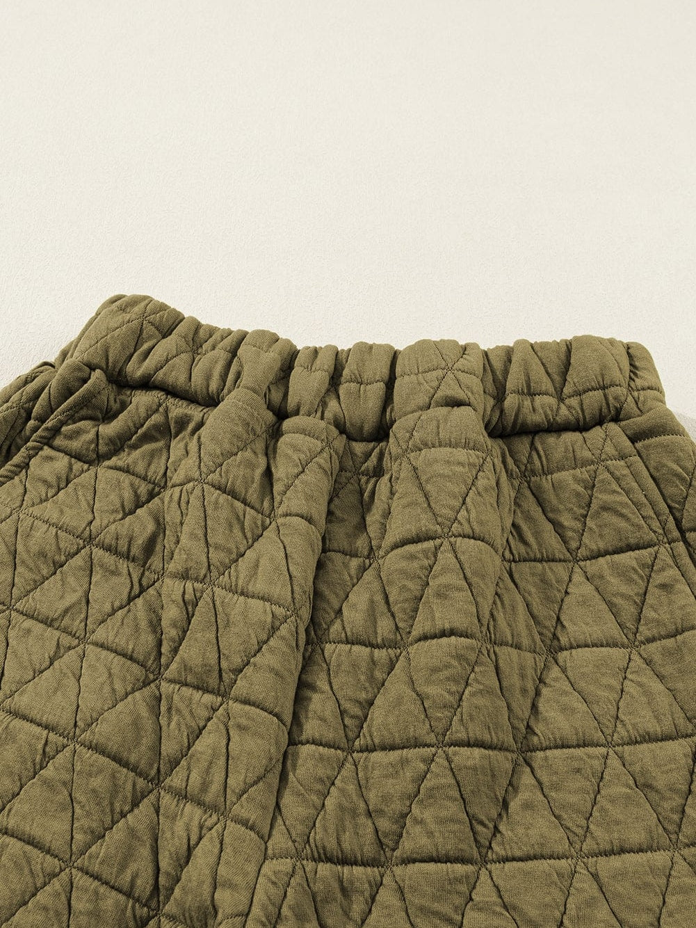 Quilted Sage Green Pullover and Pants Set