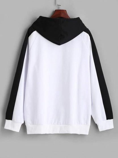 Raglan Sleeve Oversize Panda Graphic Hoodie - LuckyFash™