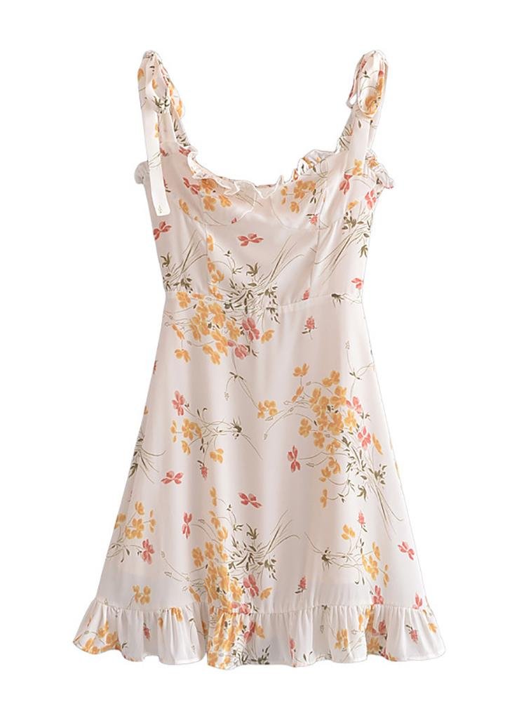 Retro Pastoral Style Floral Mini Dress - LuckyFash™