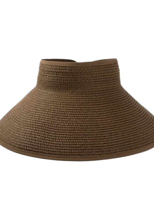 Women's 14 Colors Summer Folding Empty Top Hat Straw Hat Sun Hat Beach Hat Sunshade Sun Hat Panama Men's Straw Hat