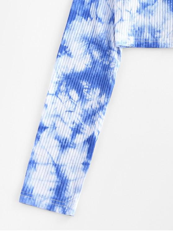 Ribbed Button Up Tie Dye Tee - LuckyFash™