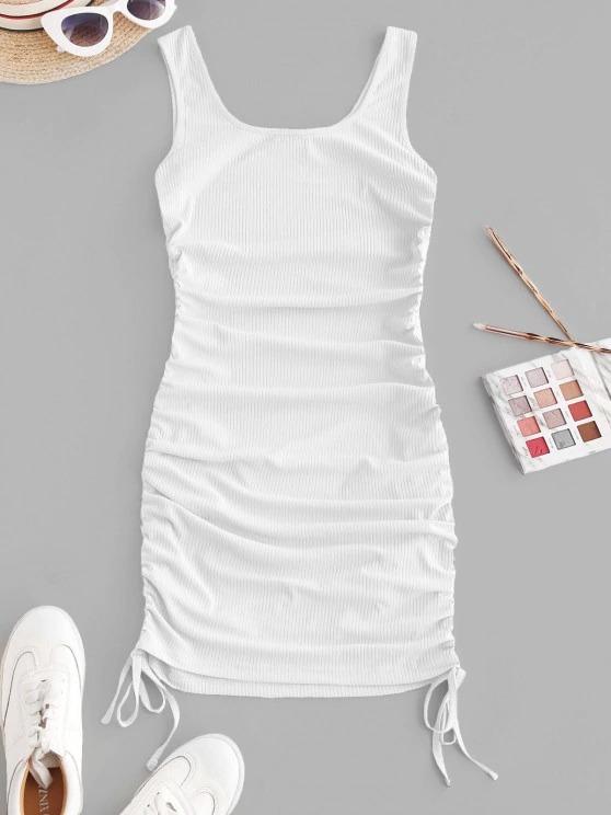 Ribbed Cinched Tank Dress for Women