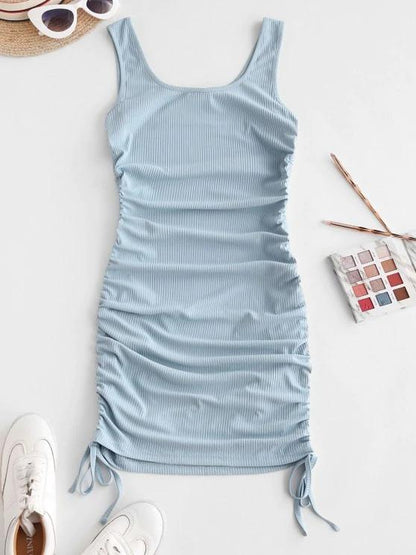 Ribbed Cinched Tank Dress for Women