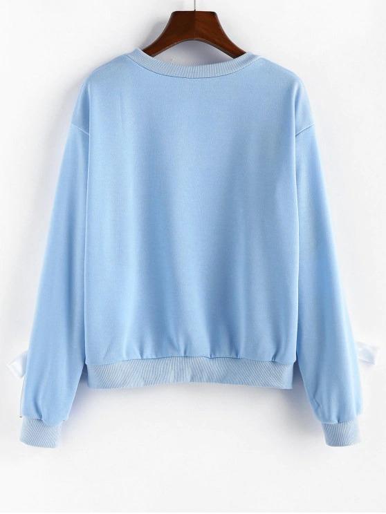 Ribbon Crew Neck Sweatshirt - LuckyFash™