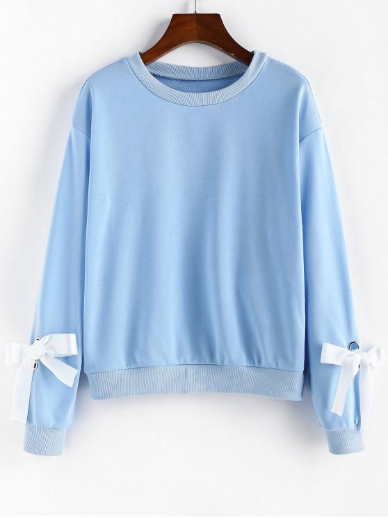 Ribbon Crew Neck Sweatshirt for Women