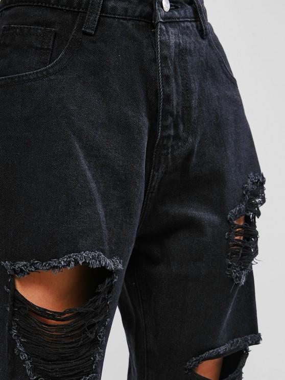 Ripped High Waisted Stovepipe Jeans - LuckyFash™