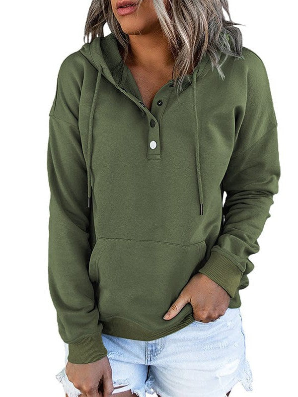 Simply Styled Women's Hooded Drawstring Sweatshirt in Various Colors