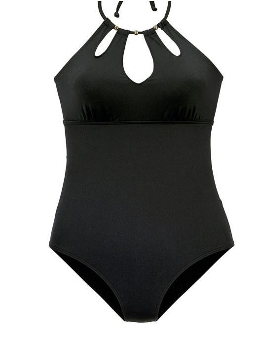 Solid Color Cut Out One-Piece Swimsuit - LuckyFash™