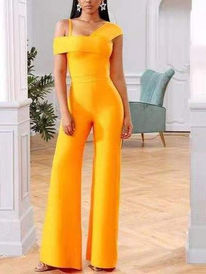 Solid Color Sling Wide Leg Jumpsuit - LuckyFash™